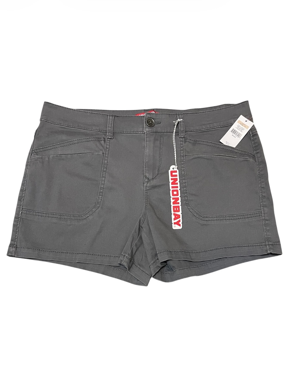 NWT Women's Unionbay Delaney Shorts Gray Size 15 (36 Waist)